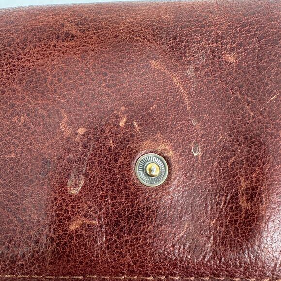 Portland Leather Goods Brown Bi-Fold Leather Wallet Rustic Thick Heavy Quality - Picture 4 of 11